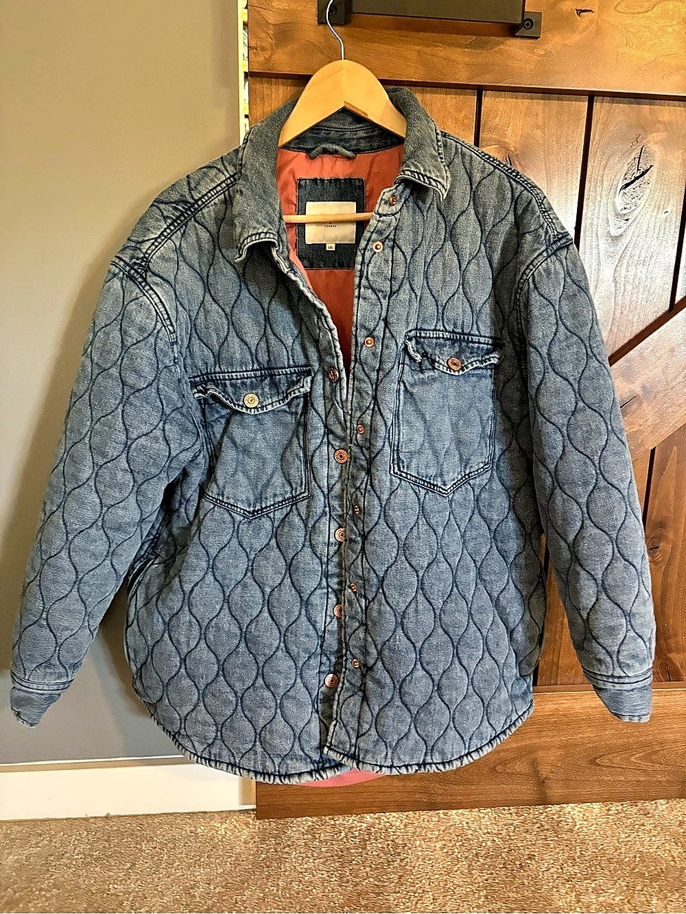 Pepe Jeans Women's Patterned Denim Jacket Size Large